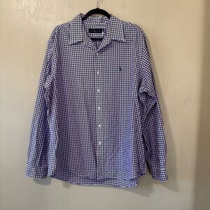 Men's Ralph Lauren purple gingham button down shirt